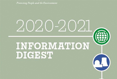 Image with text on it that reads 2020-2021 information digest.